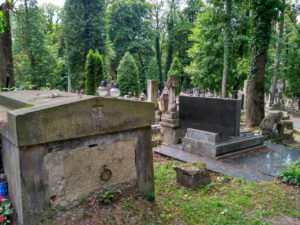 Такими "домиками" полно Лычаковское кладбище.